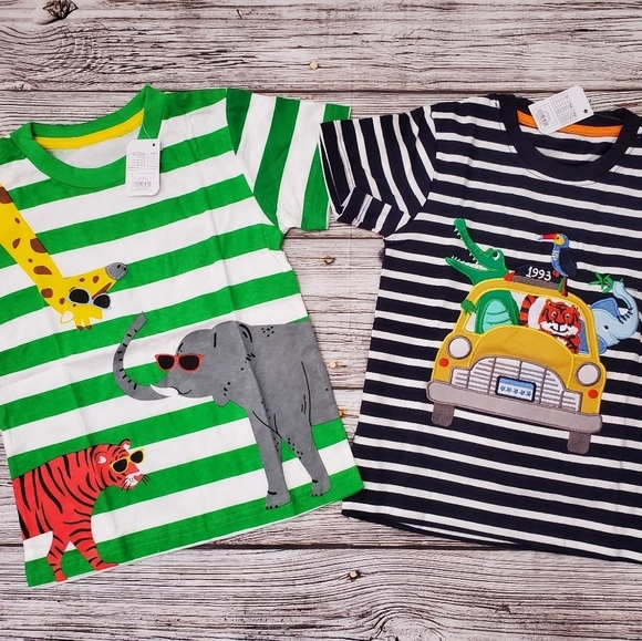 Toddler Boy Zoo Trip Bundle NWT Boutique T-Shirts - Picture 9 of 16